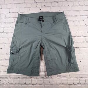 Kuhl Cargo Shorts Womens 14 Green Excellent Hiking Utility Outdoor Pockets